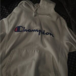 Champion White Pullover Hoodie